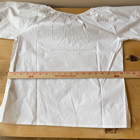 S’EDGE TOP PUFF SHORT SLEEVE SPLIT NECK MINIMALIST MODERN DRESSY CASUAL XS - Picture 8 of 12